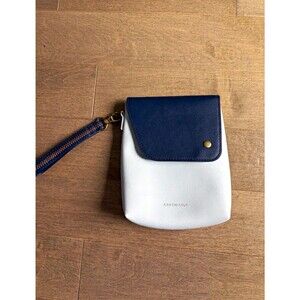 Raven + Lily LIMITED EDITION American Classic Leather Blue Pouch Wristlet Bag